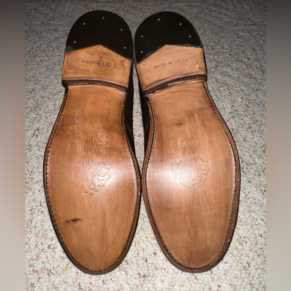 Genuine Exotic Skin Men's Shoes  Size 9 Made In Italy - Picture 3 of 4
